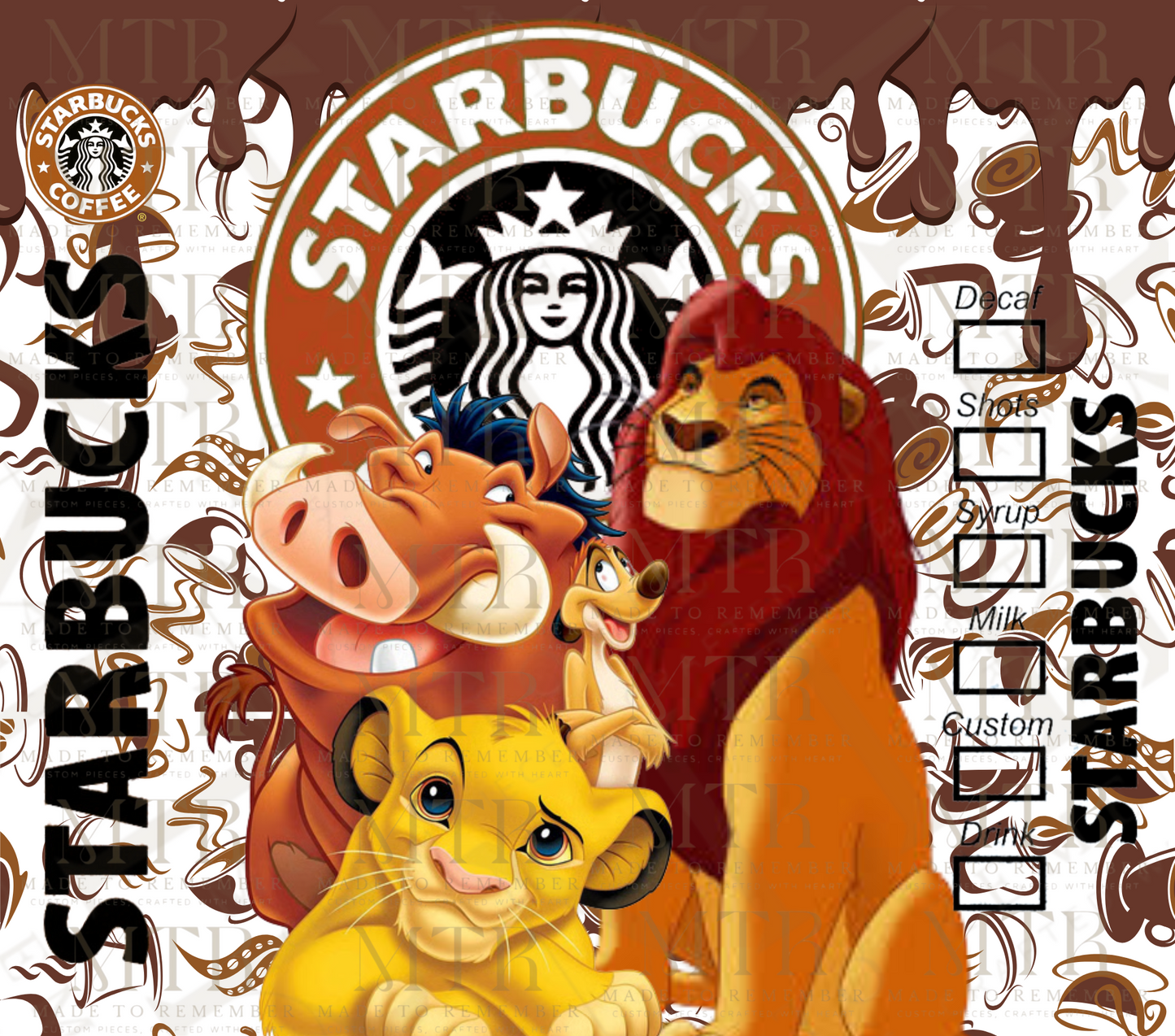 20oz Lion King Themed Tumbler – Stainless Steel, Vacuum Insulated, With Straw