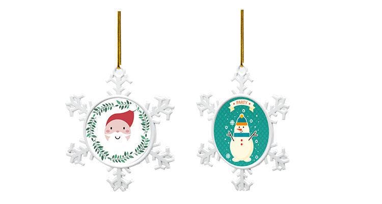 Personalised Snowflake Christmas Ornament โ Custom Double-Sided Photo Tree Decoration โ Unique Holiday Gift