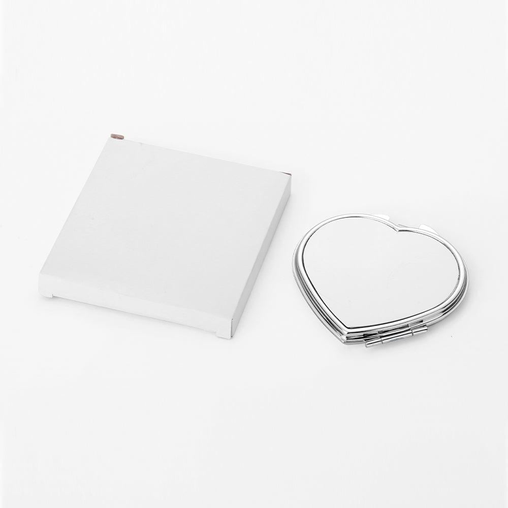 Personalised Bridesmaid Pocket Mirror – Custom Proposal Gift | Heart, Round, or Square Design
