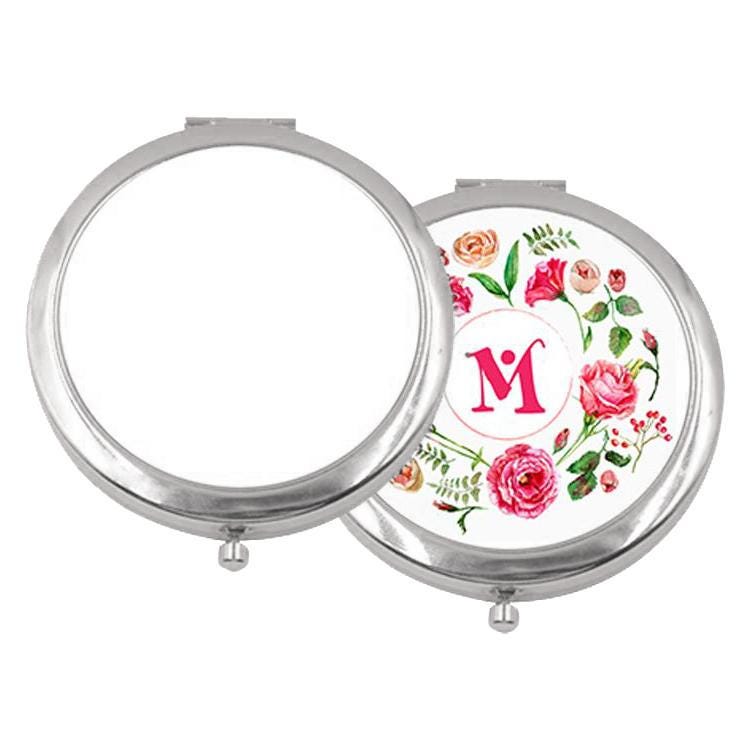 Personalised Bridesmaid Pocket Mirror – Custom Proposal Gift | Heart, Round, or Square Design