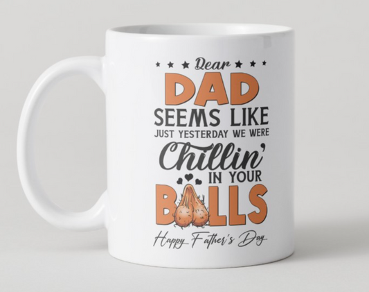 Funny Father’s Day Sperm Mug – Personalized 11oz Coffee Mug for Dad – “You Swam the Fastest” Joke Gift