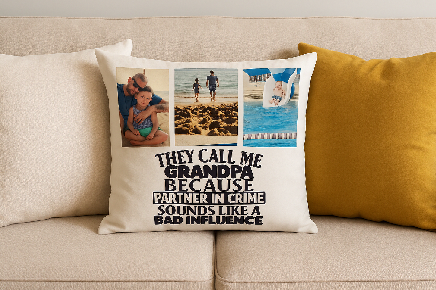 Personalised Cotton Cushion Cover 30x30cm – Custom Name or Message, Perfect Gift for Any Occasion, Decorative Throw Pillow Cover